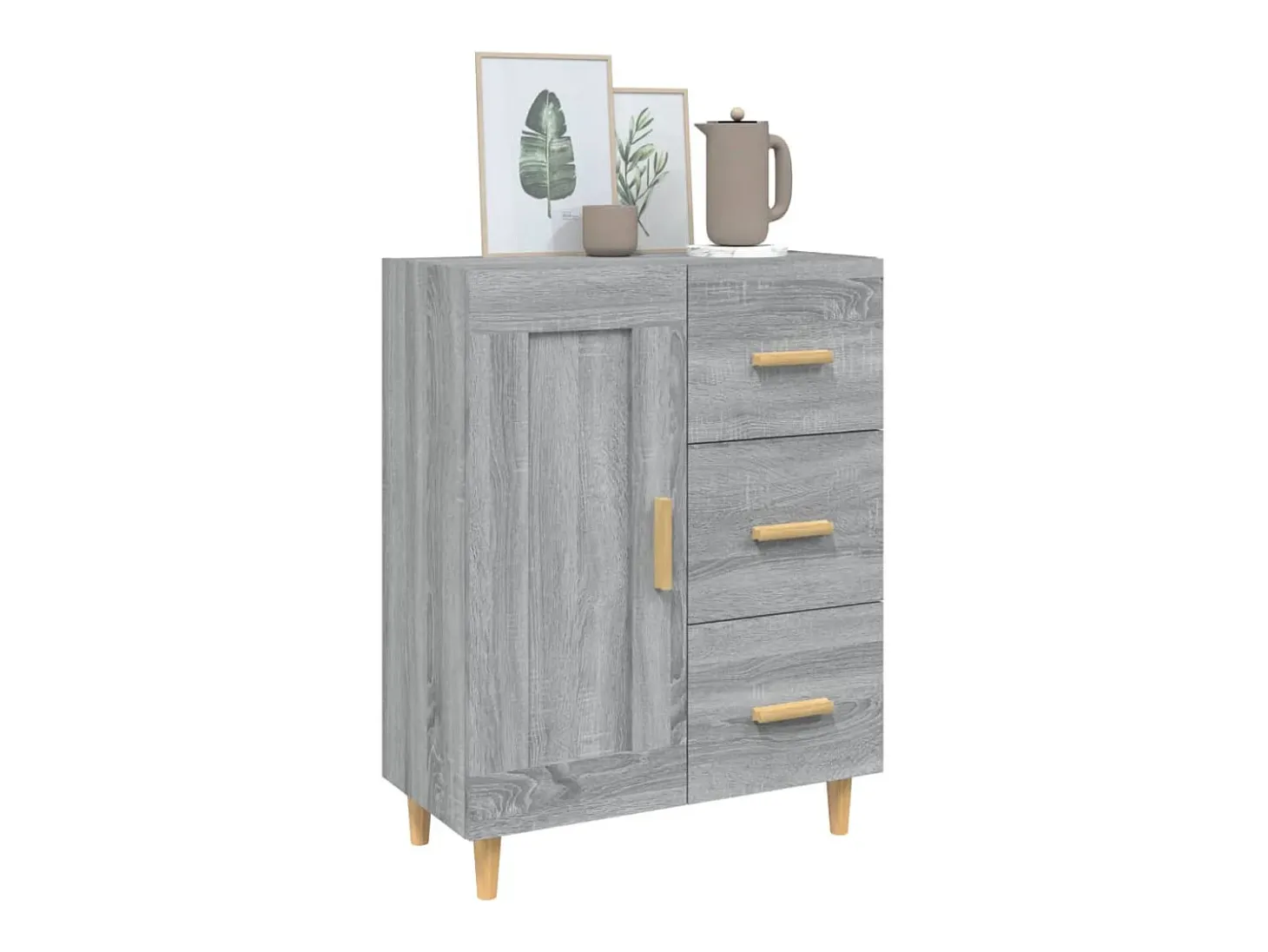 Aparador Sonoma gris 69,5x34x90 cm Madera de ingeniería