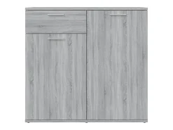 Aparador Sonoma gris 80x36x75 cm Madera de ingeniería