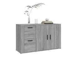 Aparador Sonoma Gris 100x33x59,5 cm Madera de Ingeniería