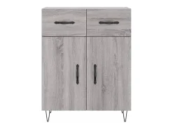 Aparador Sonoma gris 69,5x34x90 cm madera de ingeniería