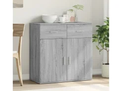 Aparador Sonoma gris 79x38x80 cm madera de ingeniería