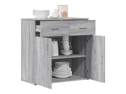 Aparador Sonoma gris 79x38x80 cm madera de ingeniería