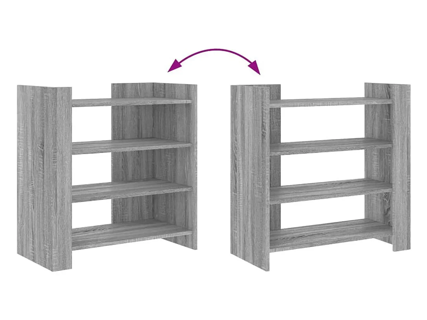 Aparador Sonoma gris 73,5x35x75 cm madera de ingeniería