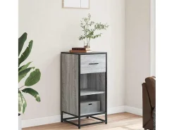 Aparador Sonoma gris 35,5x35x76 cm madera contrachapada y metal