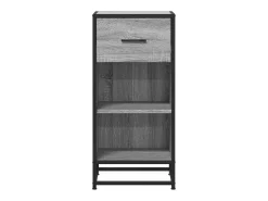 Aparador Sonoma gris 35,5x35x76 cm madera contrachapada y metal