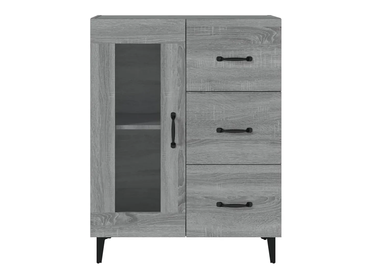 Aparador Sonoma gris 69,5x34x90 cm madera de ingeniería