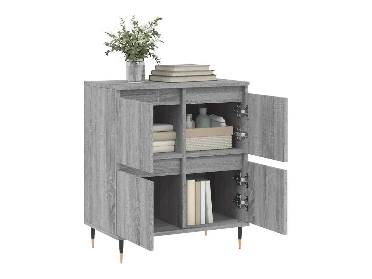 Aparador Sonoma gris 60x35x70 cm Madera de ingeniería