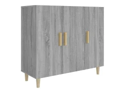 Aparador Sonoma gris 90x34x80 cm madera de ingeniería