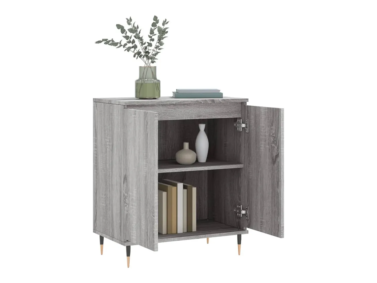 Aparador Sonoma gris 60x35x70 cm Madera de ingeniería
