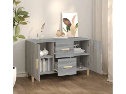Aparador Sonoma gris 100x36x60 cm madera de ingeniería