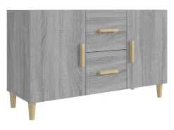 Aparador Sonoma gris 100x36x60 cm madera de ingeniería
