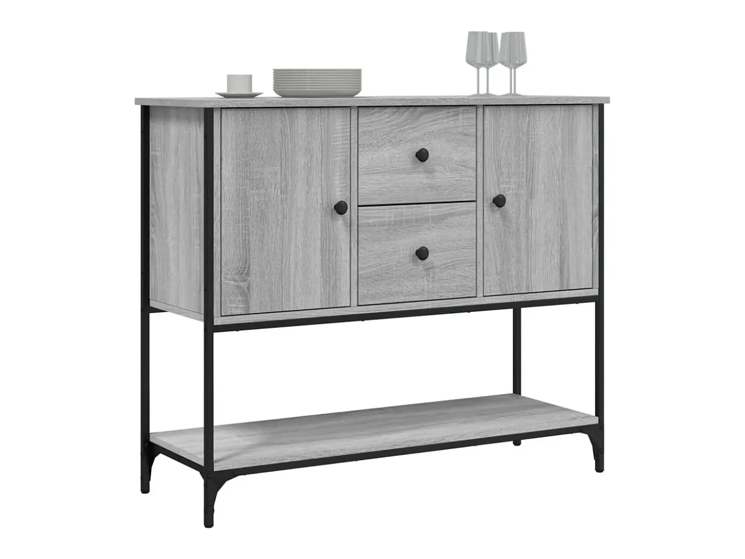 Aparador Sonoma gris 100x36x85 cm madera de ingeniería