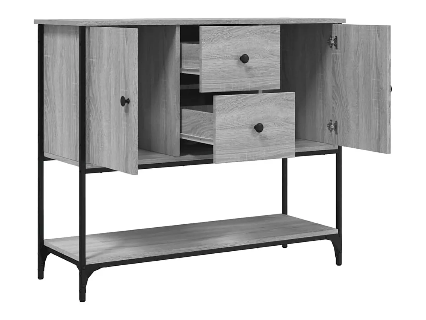 Aparador Sonoma gris 100x36x85 cm madera de ingeniería