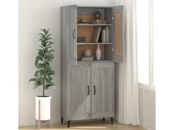 Aparador Sonoma gris 69,5x34x90 cm madera de ingeniería