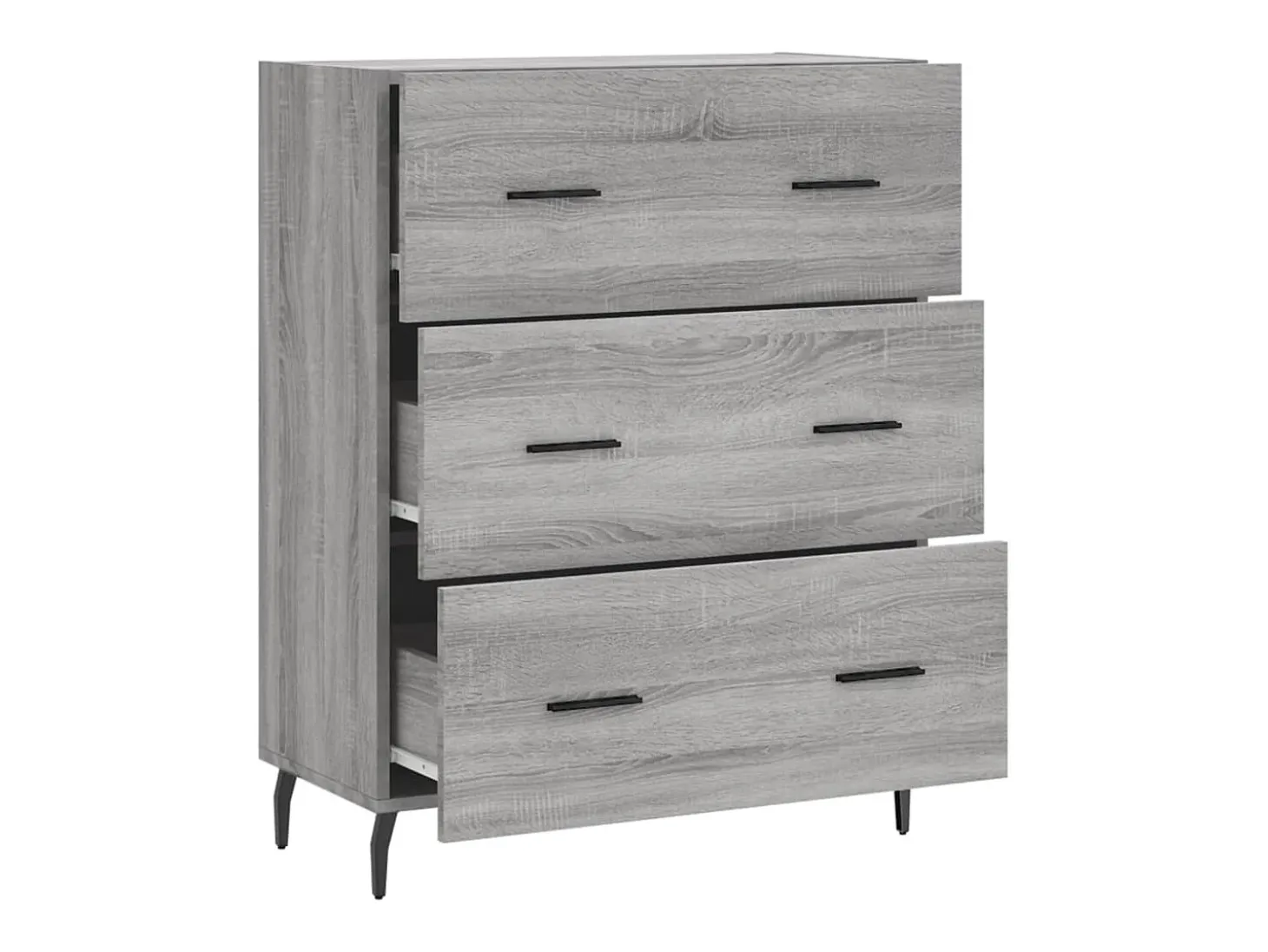 Aparador Sonoma gris 69,5x34x90 cm madera de ingeniería