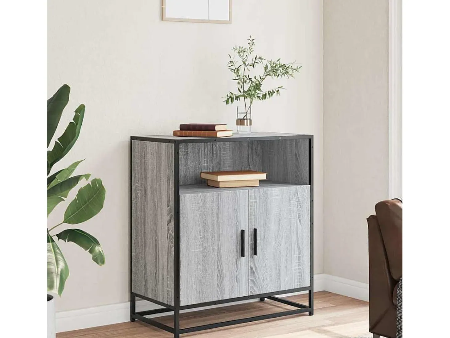 Aparador Sonoma gris 68x35x76 cm madera de ingeniería