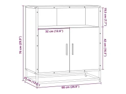 Aparador Sonoma gris 68x35x76 cm madera de ingeniería