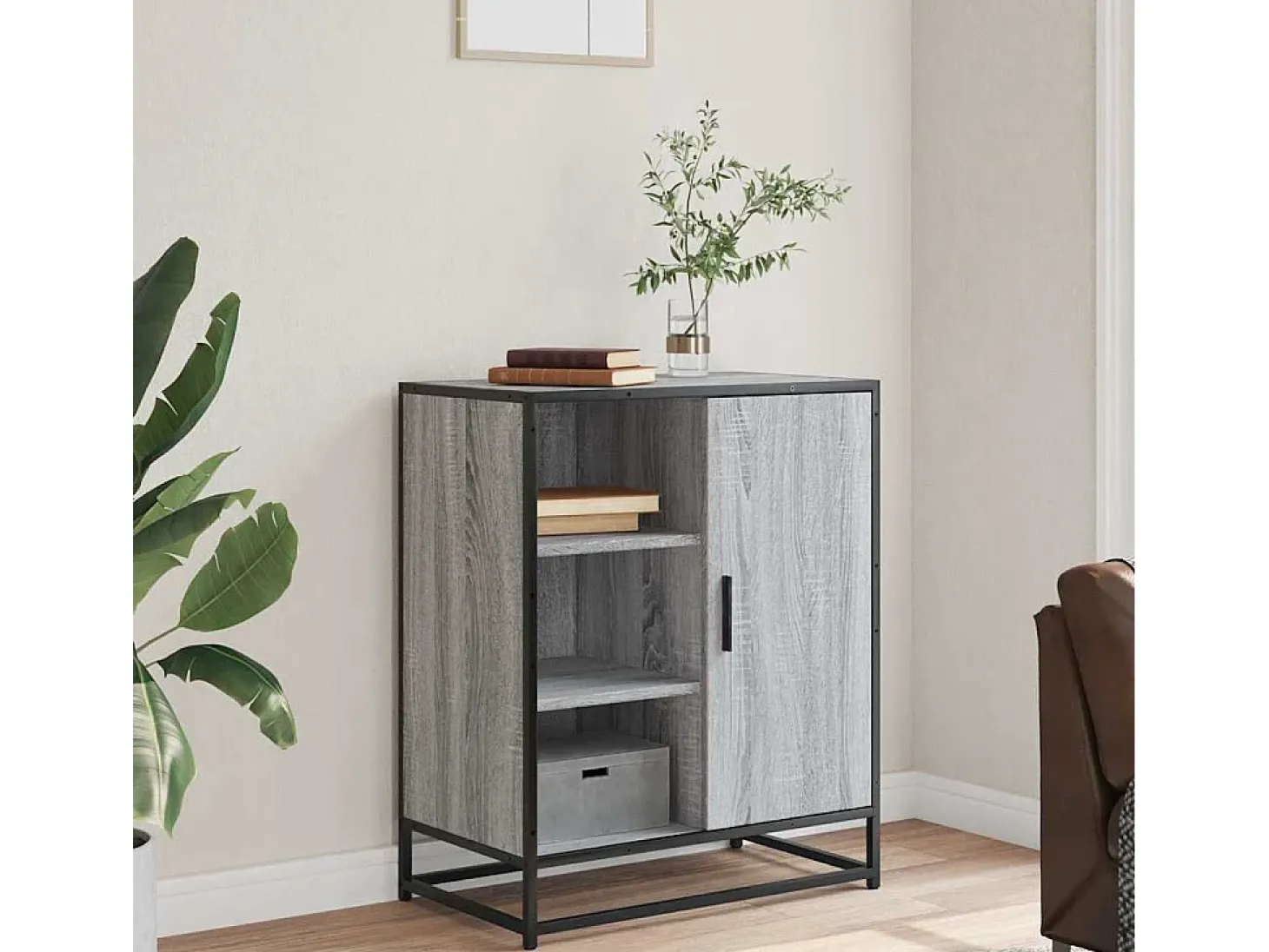 Aparador Sonoma gris 62x35x76 cm madera de ingeniería