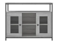 Aparador Sonoma gris 100x35x80 cm madera de ingeniería