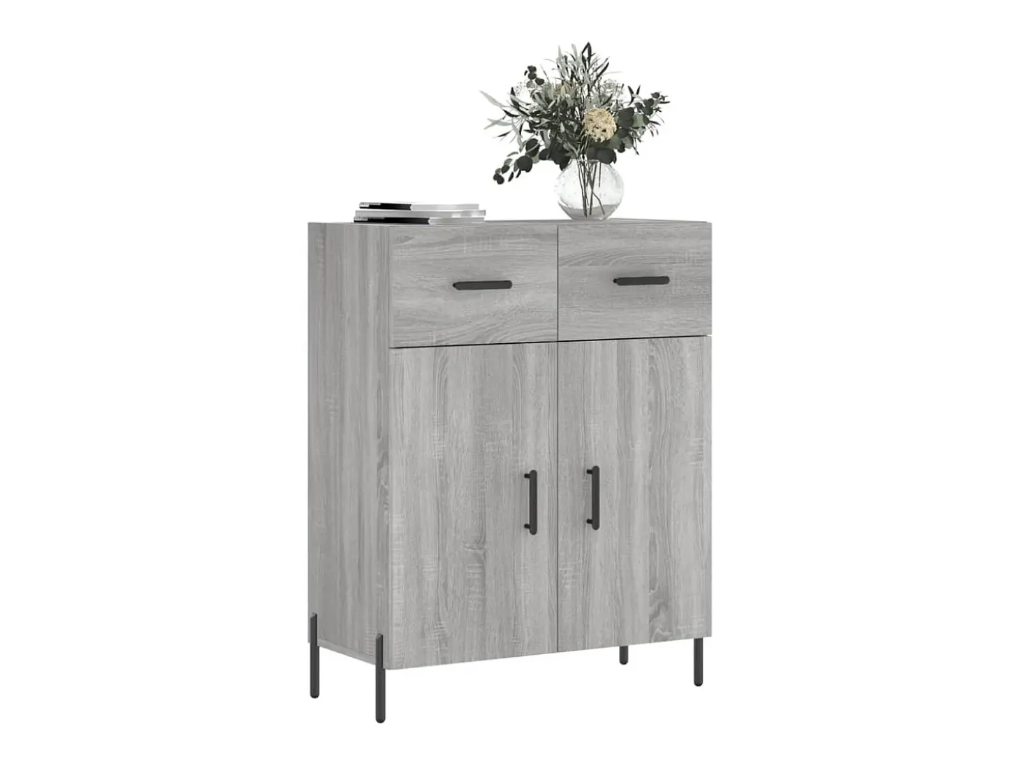 Aparador Sonoma gris 69,5x34x90 cm madera de ingeniería
