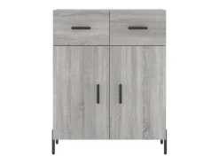 Aparador Sonoma gris 69,5x34x90 cm madera de ingeniería