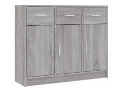 Aparador Sonoma gris 91x28x75 cm madera de ingeniería