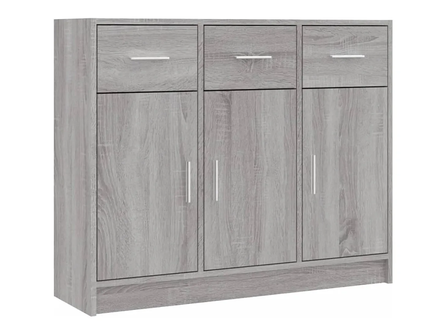 Aparador Sonoma gris 91x28x75 cm madera de ingeniería