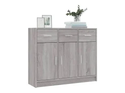 Aparador Sonoma gris 91x28x75 cm madera de ingeniería