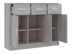 Aparador Sonoma gris 91x28x75 cm madera de ingeniería