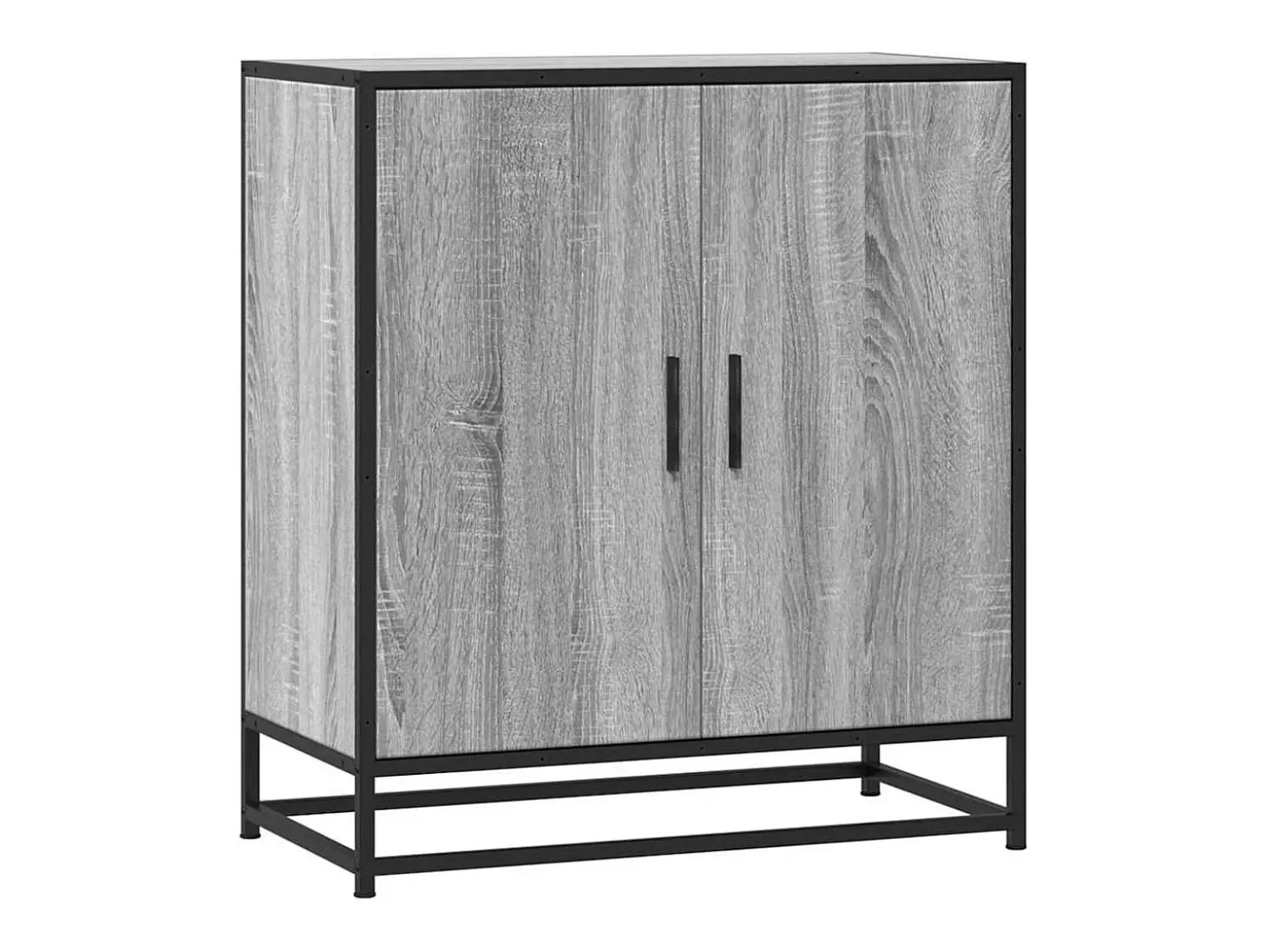 Aparador Sonoma gris 68x35x76 cm madera contrachapada y metal