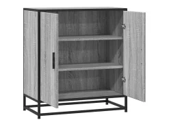 Aparador Sonoma gris 68x35x76 cm madera contrachapada y metal