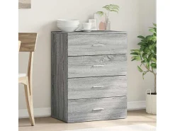 Aparador Sonoma gris 60x39x80 cm madera de ingeniería