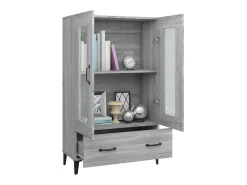 Aparador Sonoma gris 70x31x115 cm Madera de ingeniería