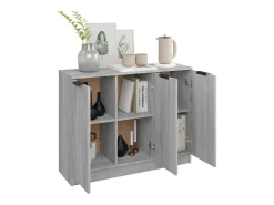 Aparador Sonoma gris 90,5x30x70 cm Madera de ingeniería