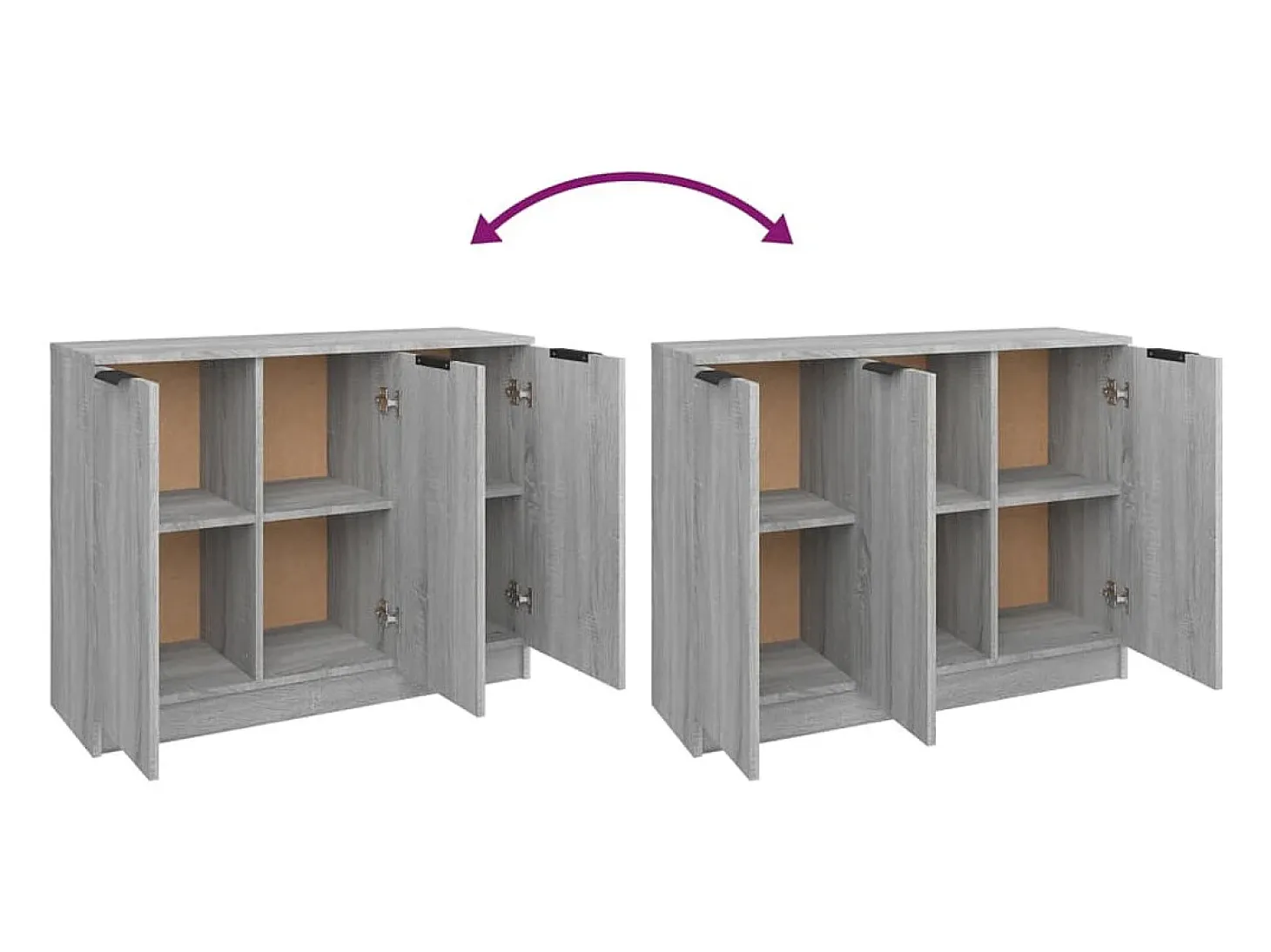Aparador Sonoma gris 90,5x30x70 cm Madera de ingeniería