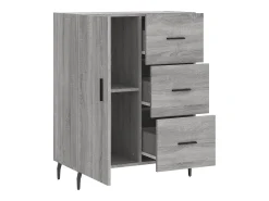 Aparador Sonoma gris 69,5x34x90 cm madera de ingeniería