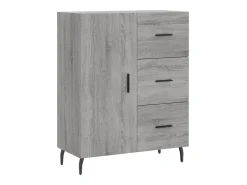 Aparador Sonoma gris 69,5x34x90 cm madera de ingeniería