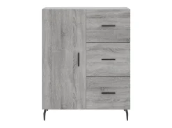 Aparador Sonoma gris 69,5x34x90 cm madera de ingeniería