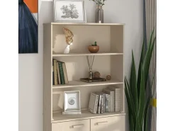 Aparador superior HAMAR pino macizo marrón miel 85x35x100 cm ES70538
