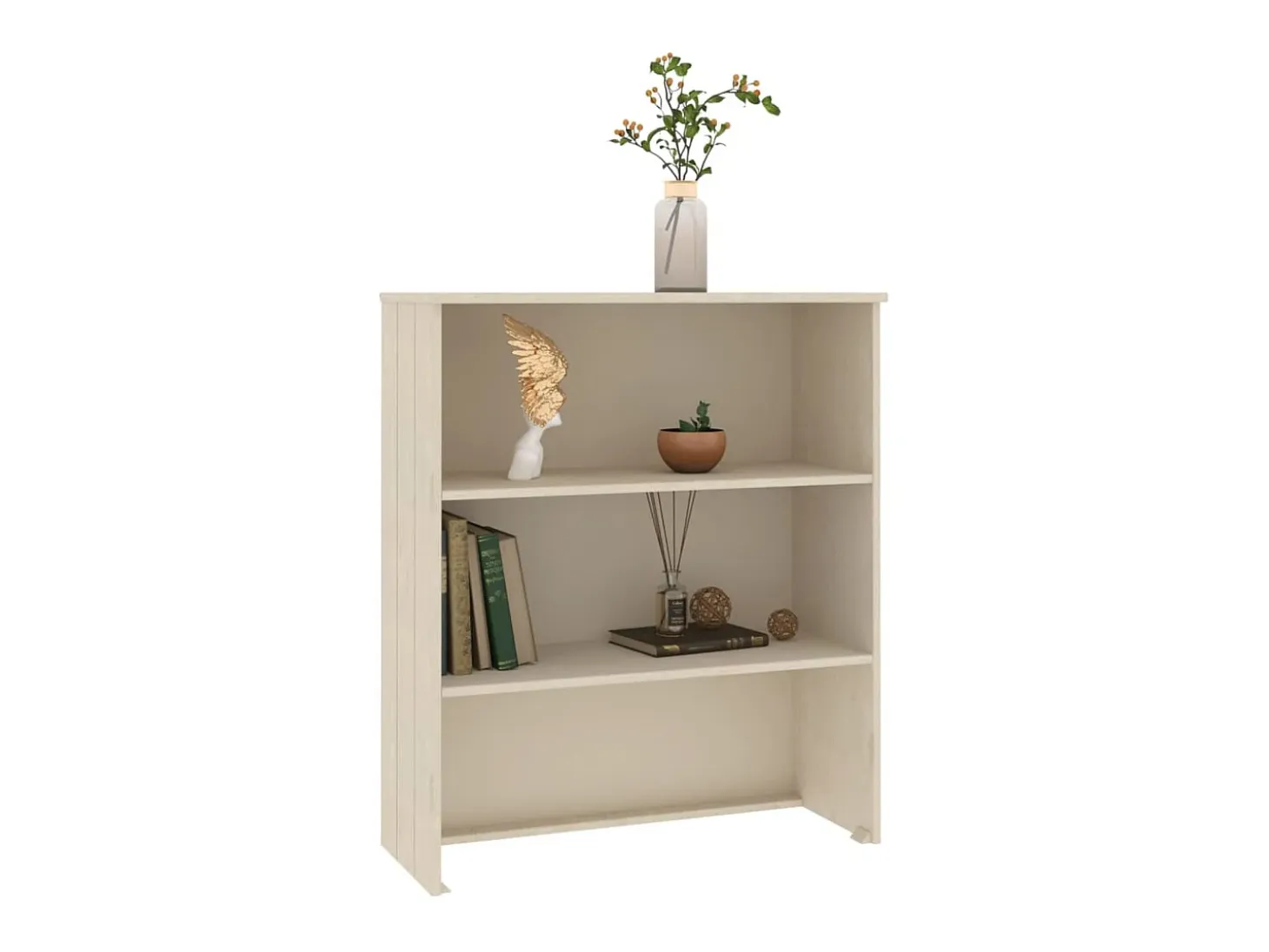 Aparador superior HAMAR pino macizo marrón miel 85x35x100 cm ES70538