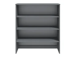 Aparador superior HAMAR pino macizo gris oscuro 90x30x100 cm ES52115
