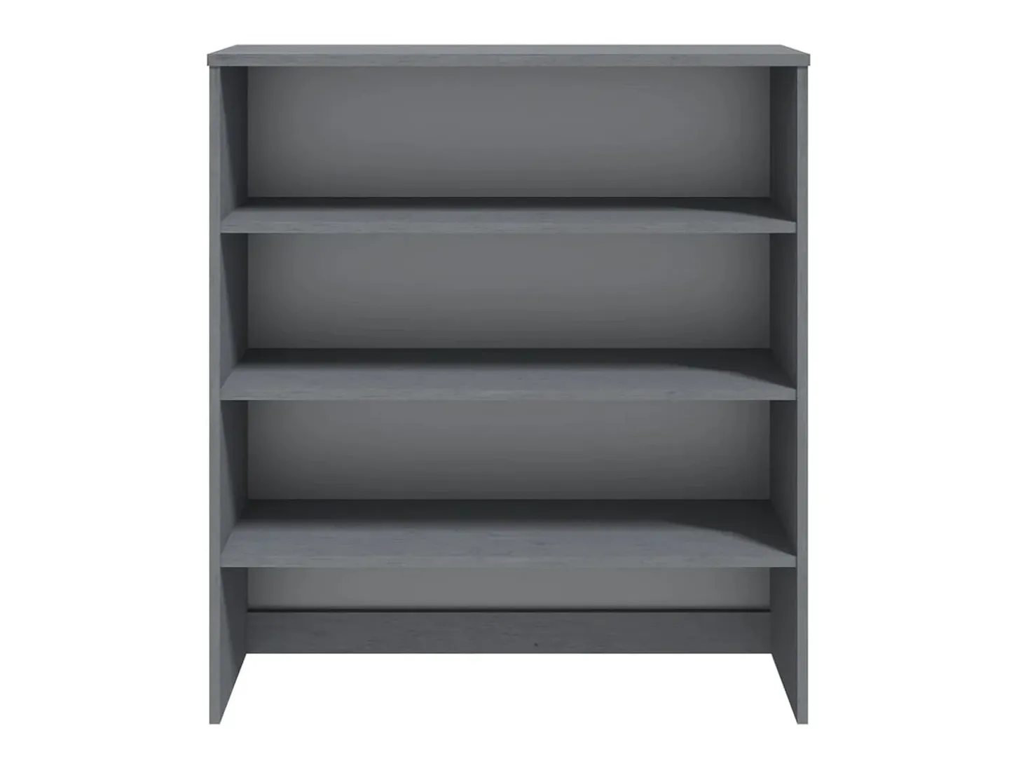 Aparador superior HAMAR pino macizo gris oscuro 90x30x100 cm ES52115