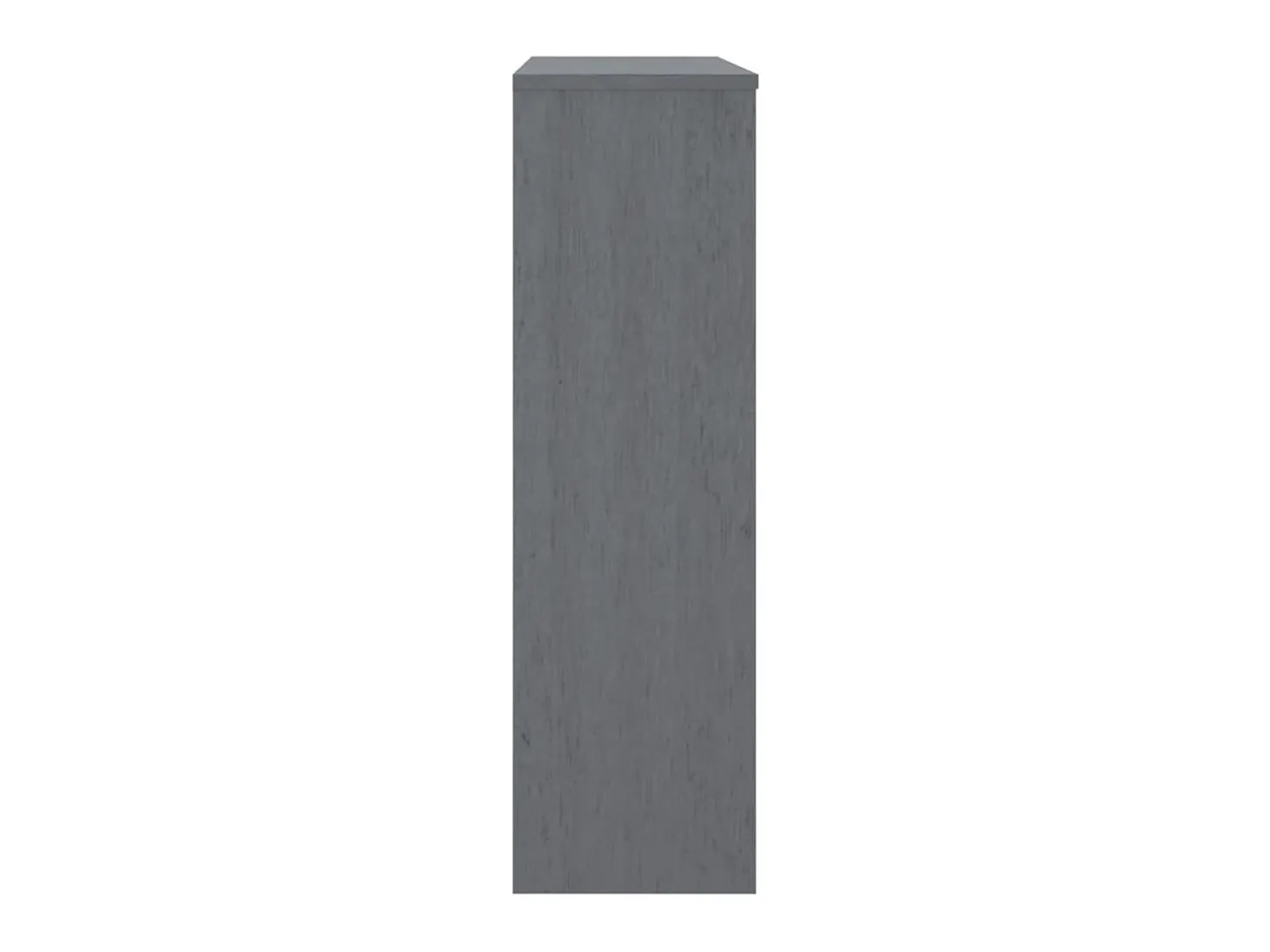 Aparador superior HAMAR pino macizo gris oscuro 90x30x100 cm ES52115