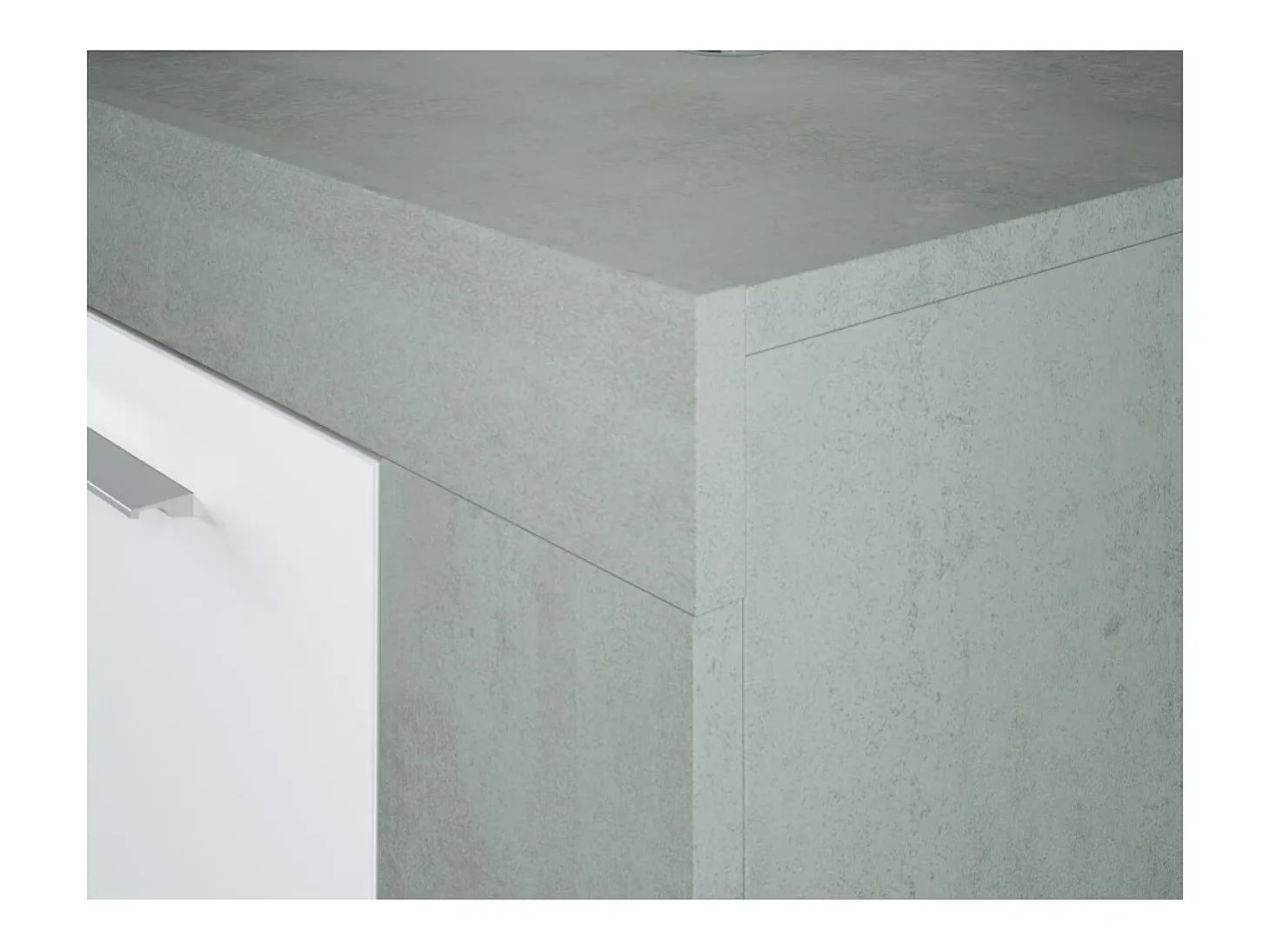 Aparador Urban 3 puertas blanco/cemento 80x144x42 cm
