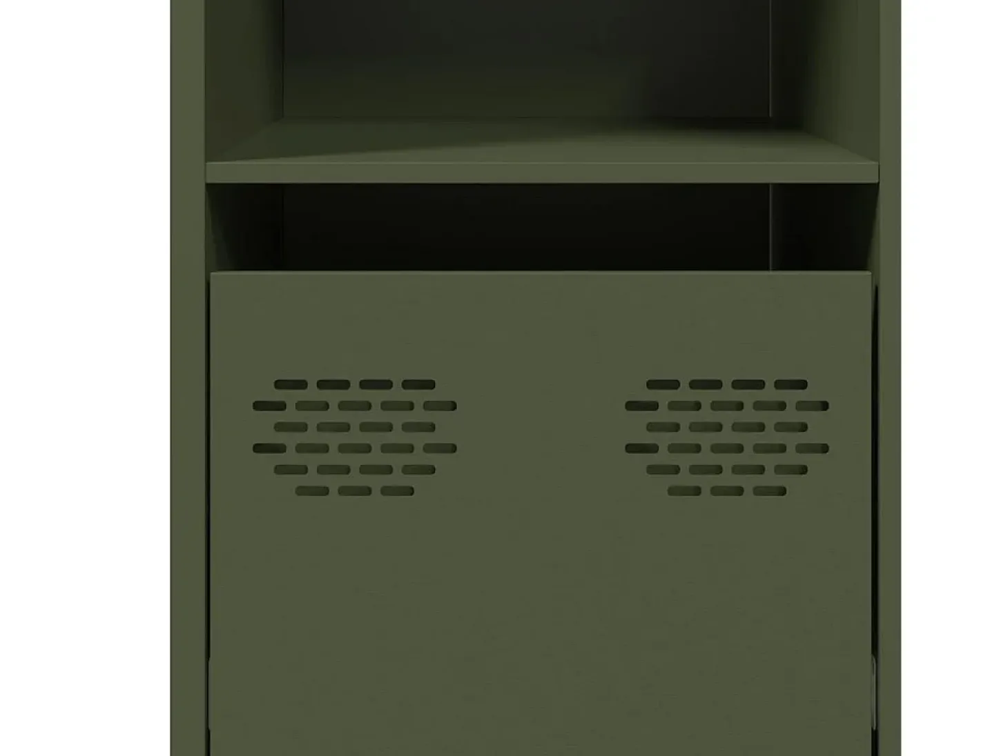 Aparador verde oliva 135x39x73,5 cm acero laminado en frío