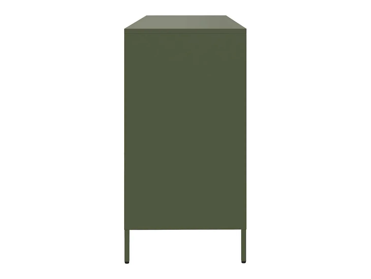 Aparador verde oliva 135x39x73,5 cm acero laminado en frío