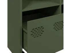 Aparador verde oliva 135x39x73,5 cm acero laminado en frío