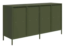 Aparador verde oliva 135x39x73,5 cm acero laminado en frío