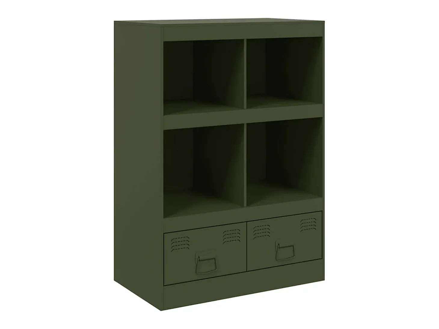 Aparador verde oliva 67x39x95 cm acero