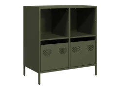 Aparador verde oliva 68x39x73,5 cm acero laminado en frío
